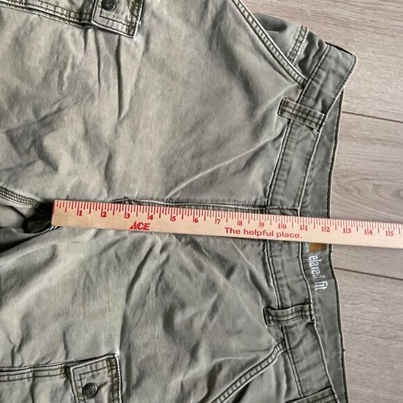 Carhartt Cargo Short Men 38 Tan Relaxed Fit Flat Front Casual Work College Trave - Picture 6 of 9